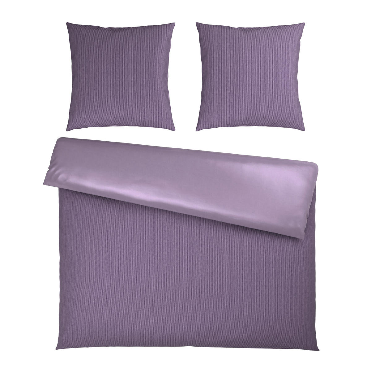 WENDEBETTWÄSCHE Satin 200/200 cm  - Lila, Textil (200/200cm) - Bio:Vio