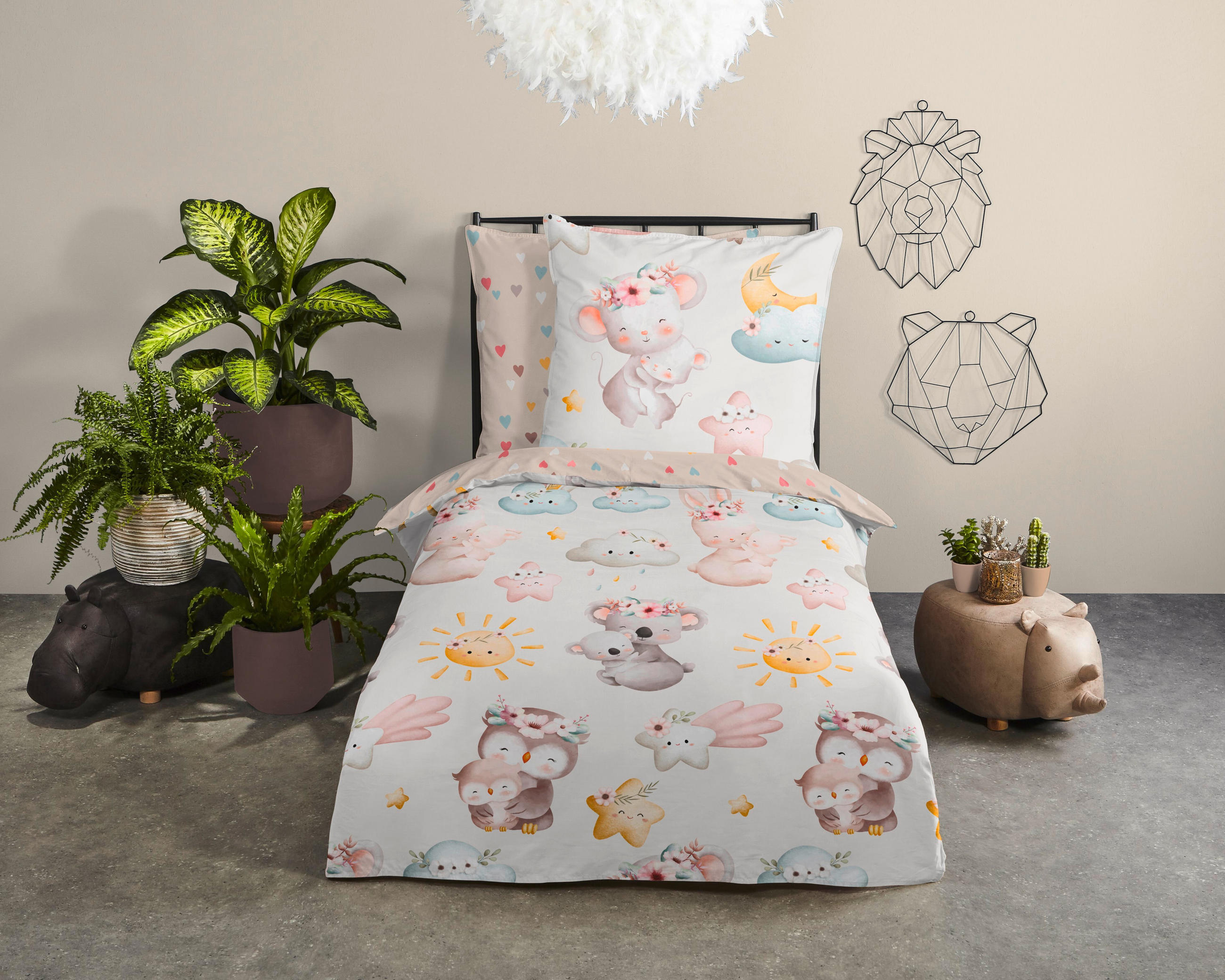 DEČJA POSTELJINA HUGGS 140/200 cm renforcé tkanina  - Osnovno, tekstil (140/200cm) - Ben'n'jen