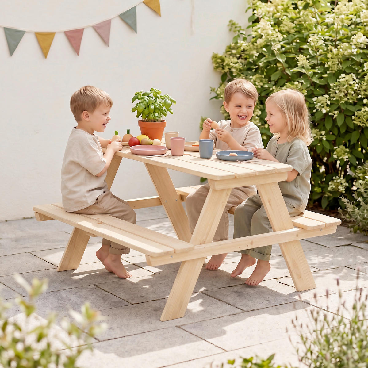 KINDERSPIELTISCH  - Naturfarben, Basics, Holz (89/50/84,5cm) - Roba