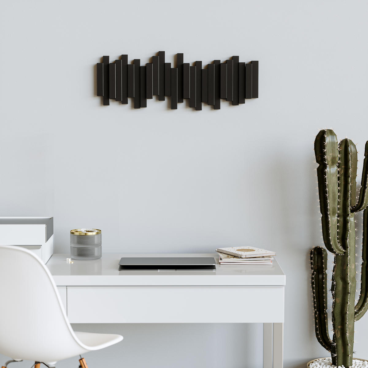 GARDEROBENLEISTE  in Schwarz  - Schwarz, Design, Kunststoff (49/18/3cm) - Umbra