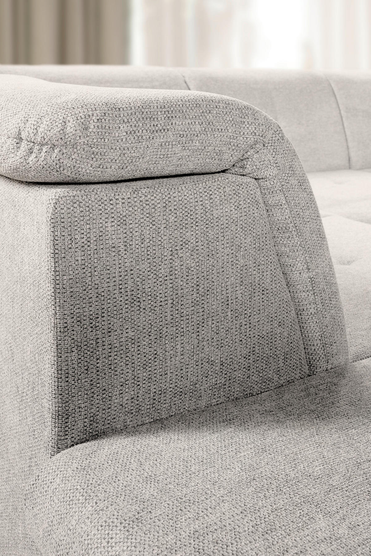 WOHNLANDSCHAFT Beige Chenille  - Beige/Grau, KONVENTIONELL, Kunststoff/Textil (188/340/240cm) - Carryhome