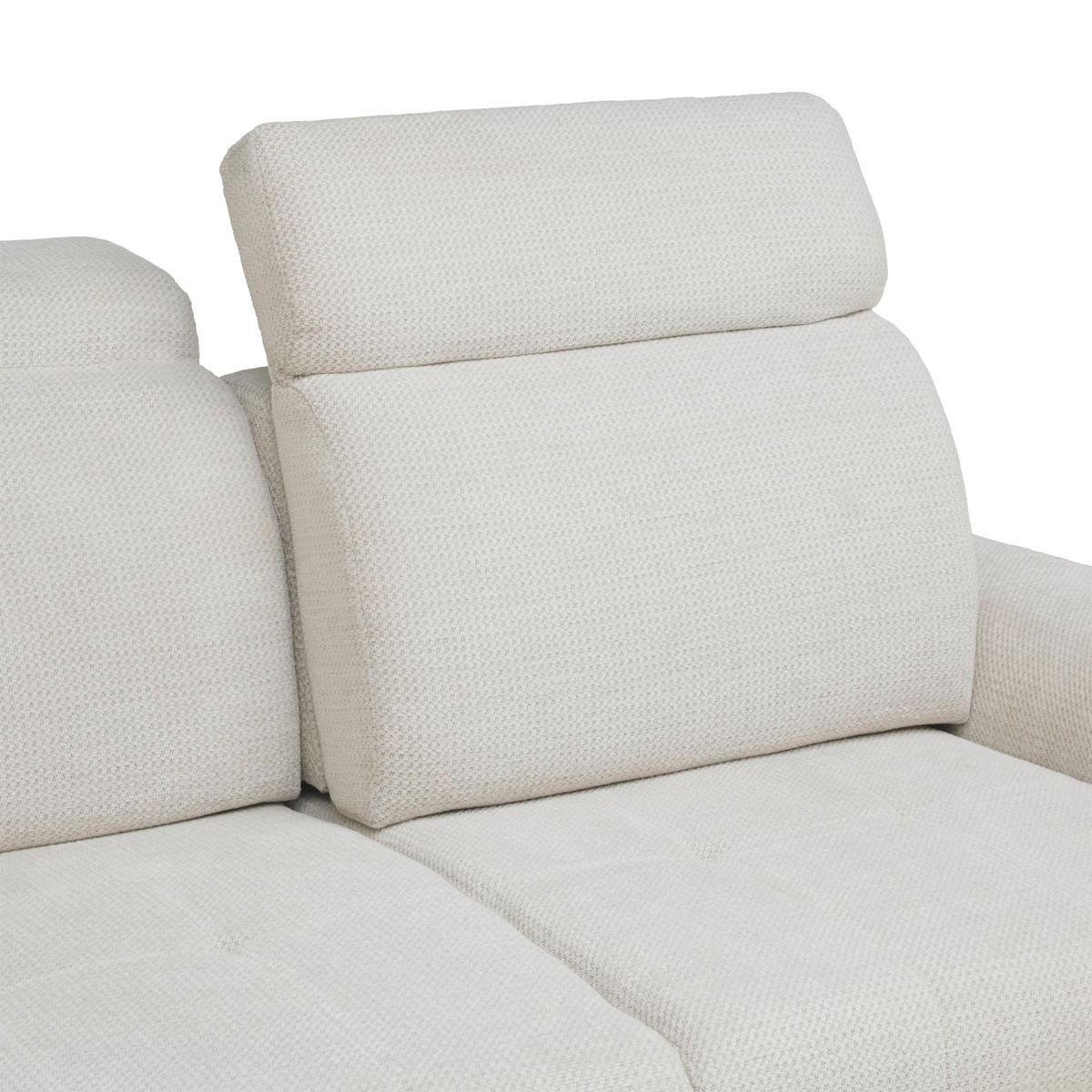 ECKSOFA in Struktur Beige  - Beige/Schwarz, Design, Textil/Metall (292/270cm) - Stylife