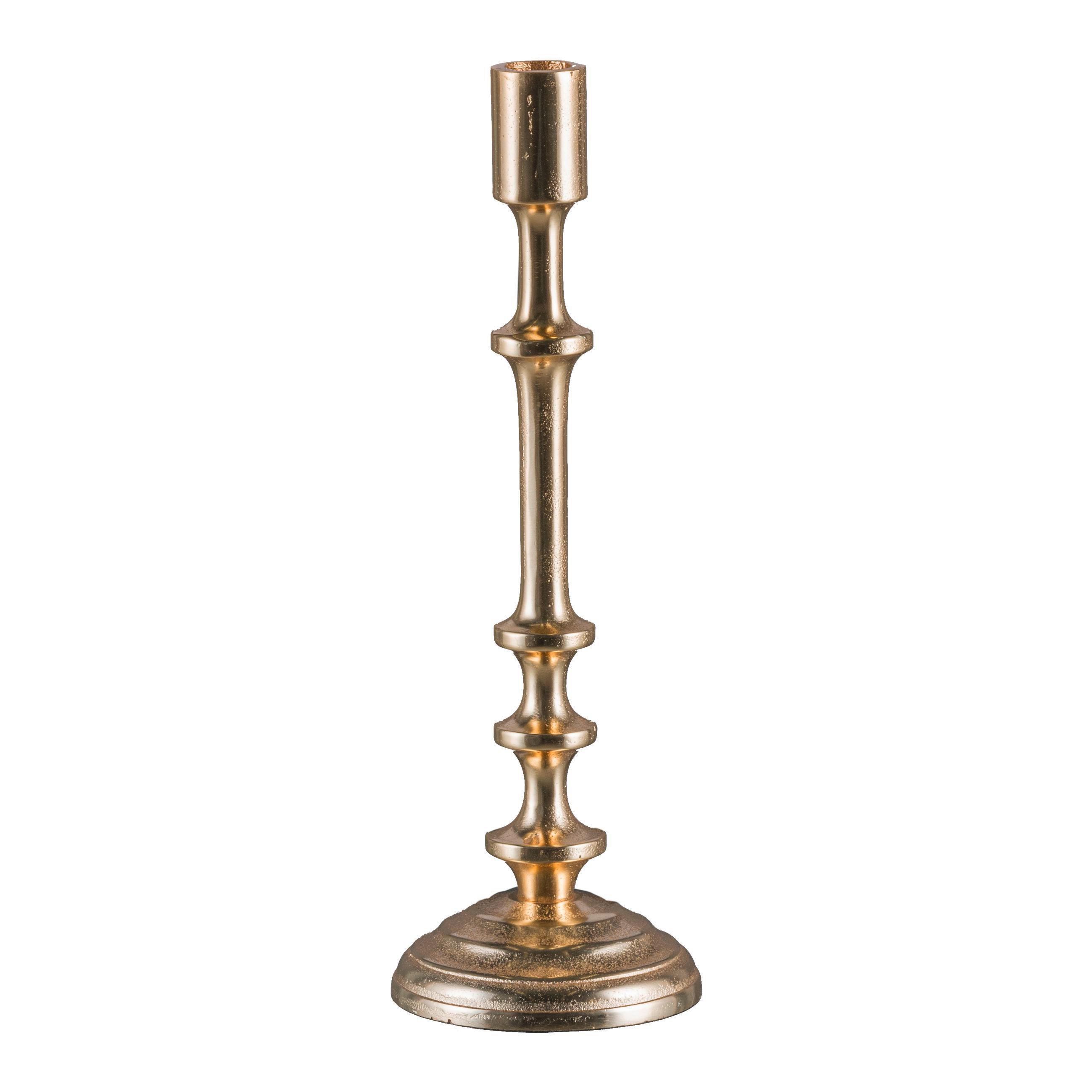 KERZENHALTER - Goldfarben, Basics, Kunststoff (12/33/12cm)