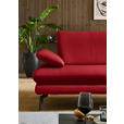 ECKSOFA in Echtleder Rot  308/195 cm  - Rot/Schwarz, Design, Leder/Metall (308/195cm) - Dieter Knoll