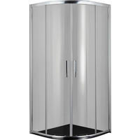 POLKRUHOVÝ SPRCHOVACÍ KÚT, chrómová, 90/200/90 cm - chrómová, Konventionell, kov/sklo (90/200/90cm)