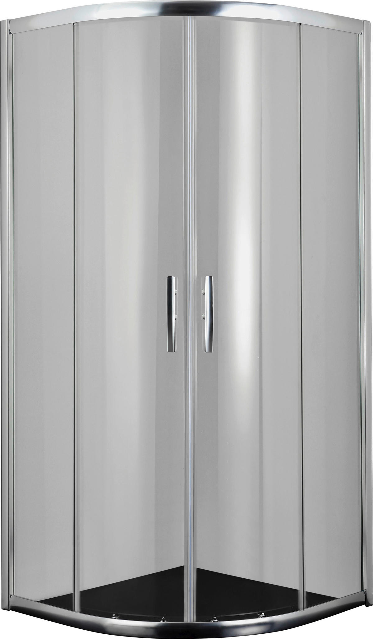 POLKRUHOVÝ SPRCHOVACÍ KÚT, chrómová, 90/200/90 cm - chrómová, Konventionell, kov/sklo (90/200/90cm)