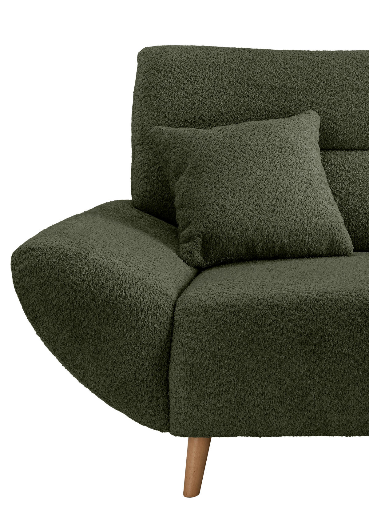2-SITZER-SOFA in Bouclé Waldgrün  - Waldgrün/Wildeiche, KONVENTIONELL, Holz/Textil (173/81/90cm) - MID.YOU