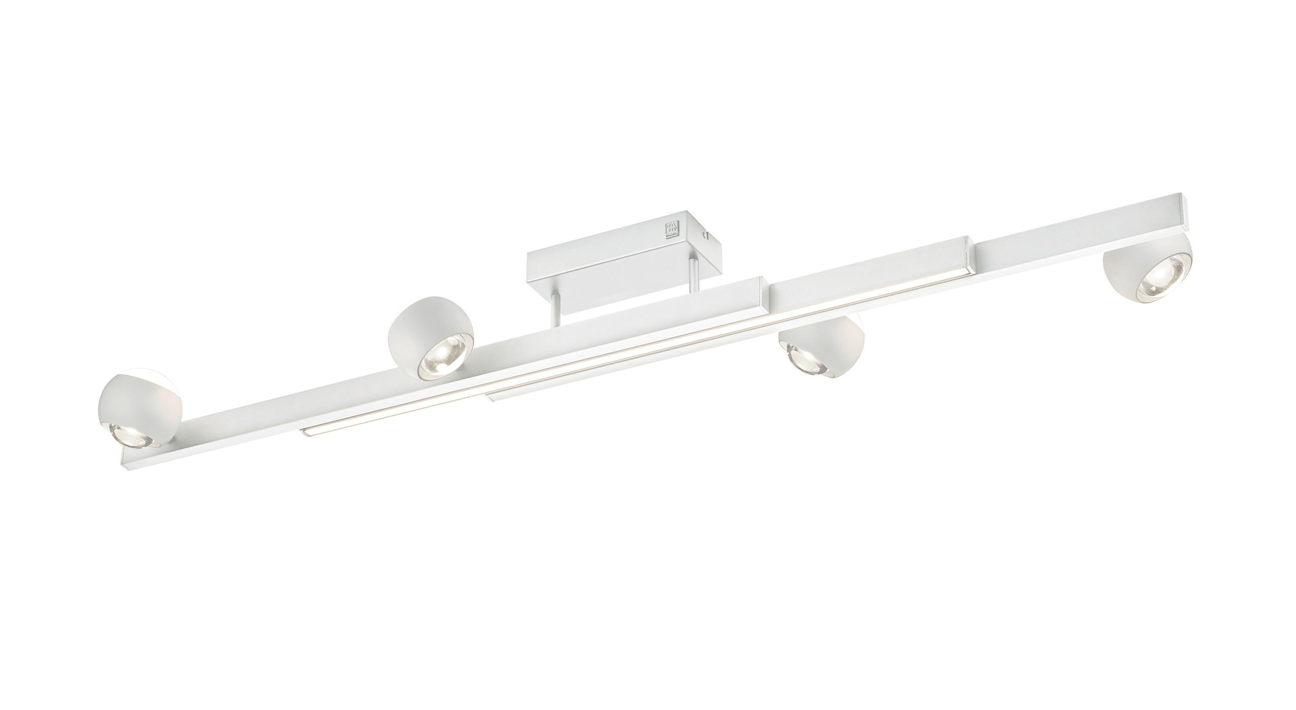 LED-DECKENLEUCHTE   133,5/17/29 cm   - Weiß, Design, Metall (133,5/29/17cm) - Musterring