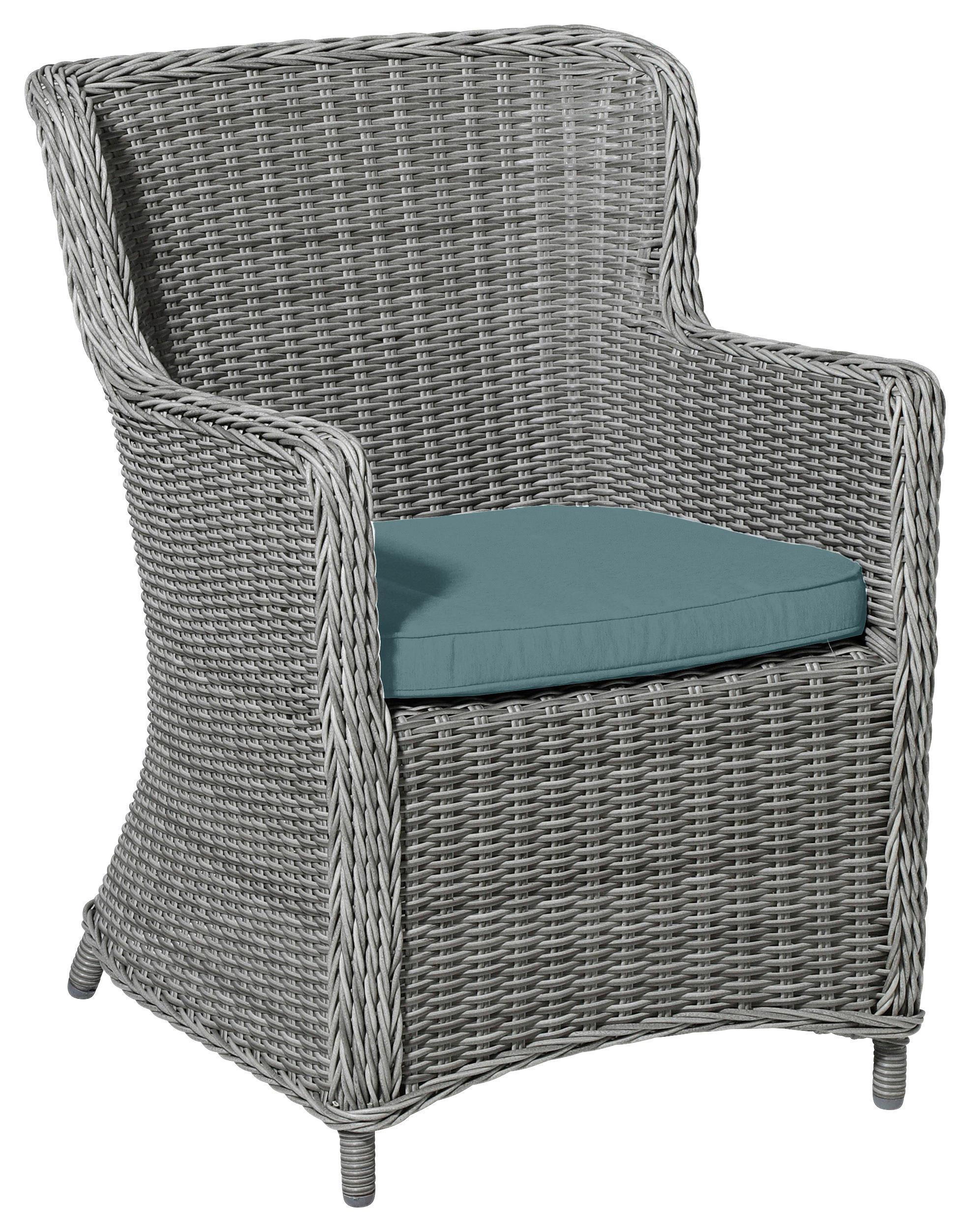 SESSELAUFLAGE in  - Silberfarben/Hellgrau, Basics, Textil (48/7,5/48cm)