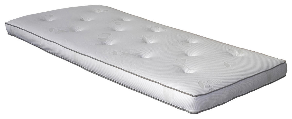 BÄDDMADRASS 80/200 cm  höjd ca 8 cm  - vit/grå, Klassisk, textil (80/200cm) - Cassando