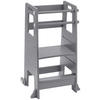 LERNTURM  - Grau, Basics, Holz/Holzwerkstoff (56/47/91cm) - Jimmylee