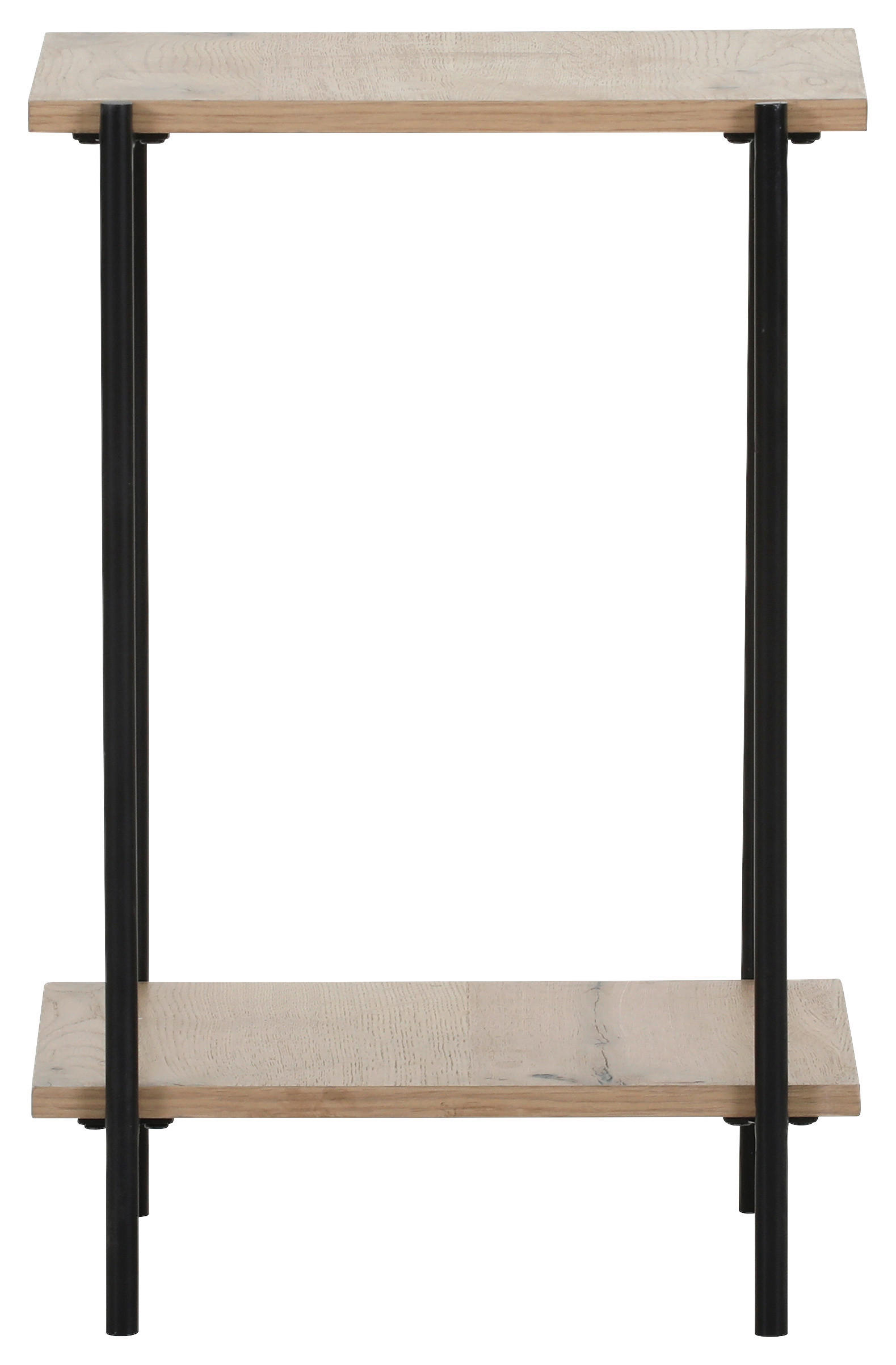 Thumbnail - Landscape Beistelltisch, Schwarz, Eiche, Holz, Holzwerkstoff, Eiche, furniert, rechteckig, Rundrohr, 40x60x40 cm, Wohnzi...