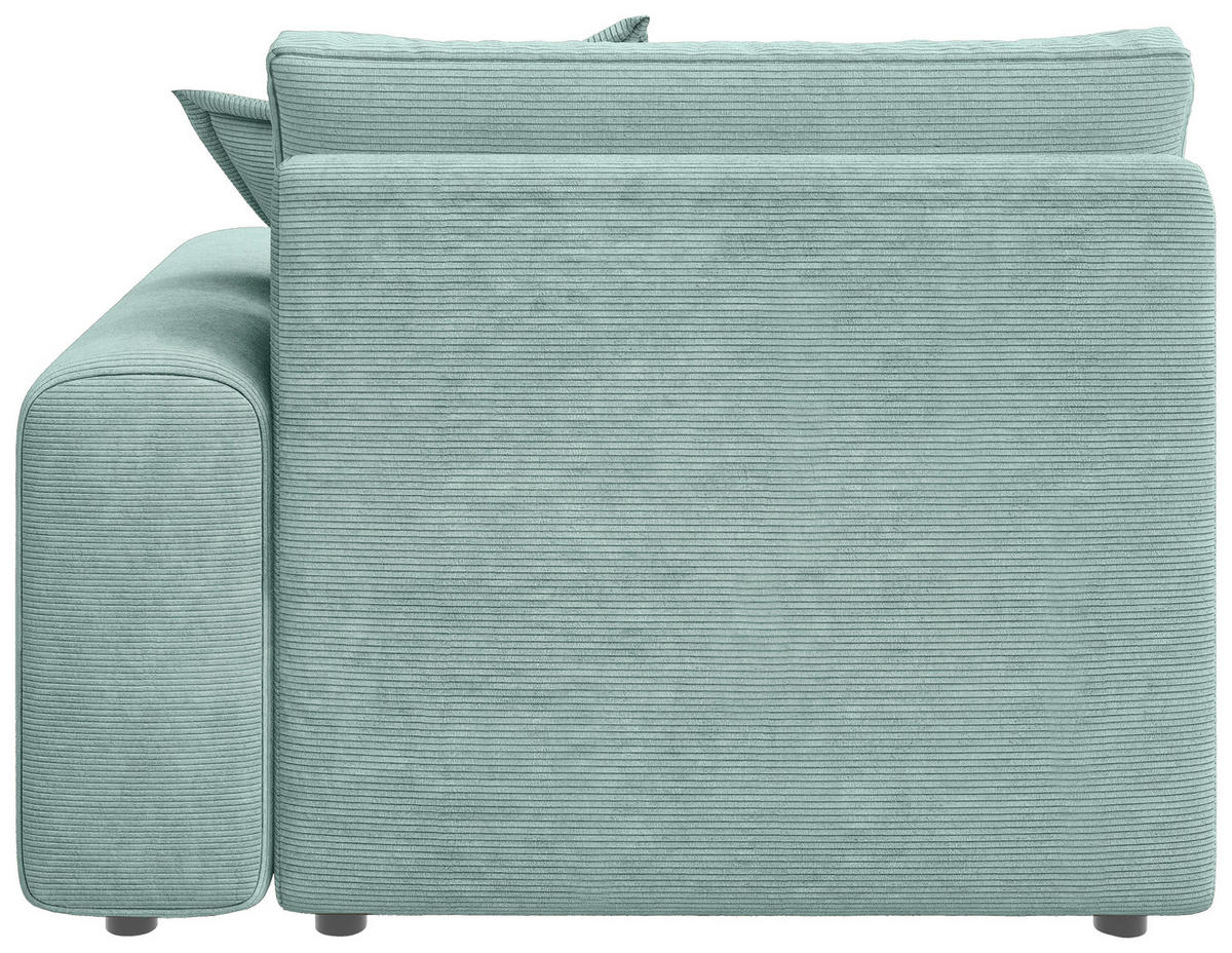 BIGSOFA Cord Salbeigrün  - Salbeigrün/Schwarz, MODERN, Kunststoff/Textil (117/93/190cm) - Carryhome
