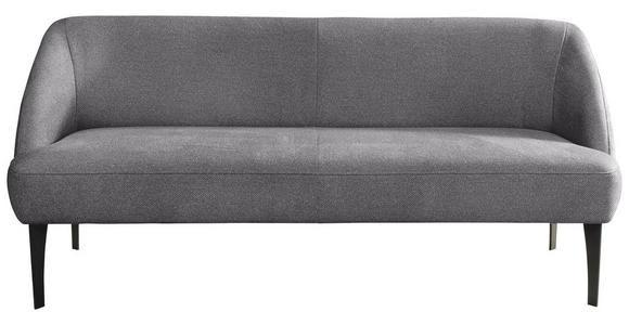 SITZBANK in Textil Dunkelgrau - Dunkelgrau/Schwarz, KONVENTIONELL, Textil/Metall (197/85/72cm) - Moderano
