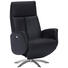 RELAXSESSEL in Textil, Leder Schwarz - Chromfarben/Schwarz, Design, Leder/Textil (71/105/75cm) - Welnova RELAXSESSEL in Textil, Leder Schwarz - Chromfarben/Schwarz, Design, Leder/Textil (71/105/75cm) - Welnova