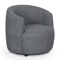 COCKTAILSESSEL Chenille Hellgrau  - Hellgrau/Schwarz, Design, Kunststoff/Textil (81/74/81cm) - Livetastic