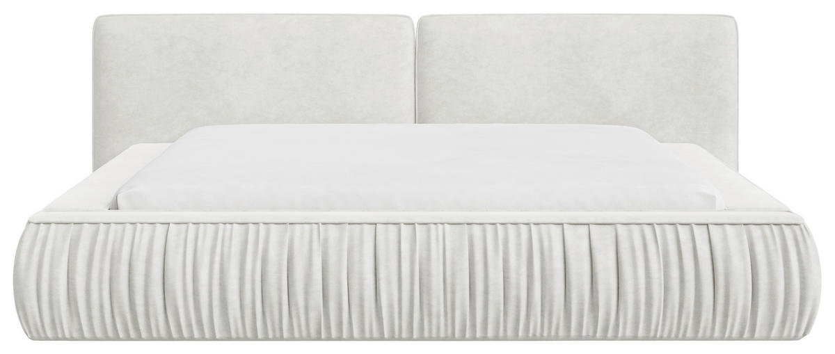 POLSTERBETT 180/200 cm,  in Creme, Lattenrost, Bettkasten,  - Creme/Schwarz, MODERN, Holz/Kunststoff (180/200cm) - Livetastic