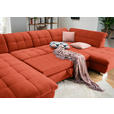 WOHNLANDSCHAFT in Mikrofaser Orange  - Chromfarben/Orange, Design, Kunststoff/Textil (204/350/211cm) - Xora