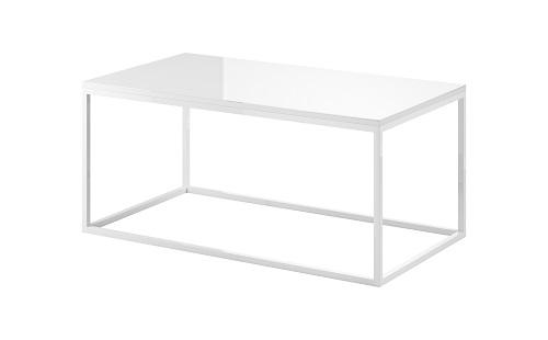 DOHÁNYZÓASZTAL Üveg, faalapú anyag   - fehér, faalapú anyag/Üveg (110/48/60cm) - Venda
