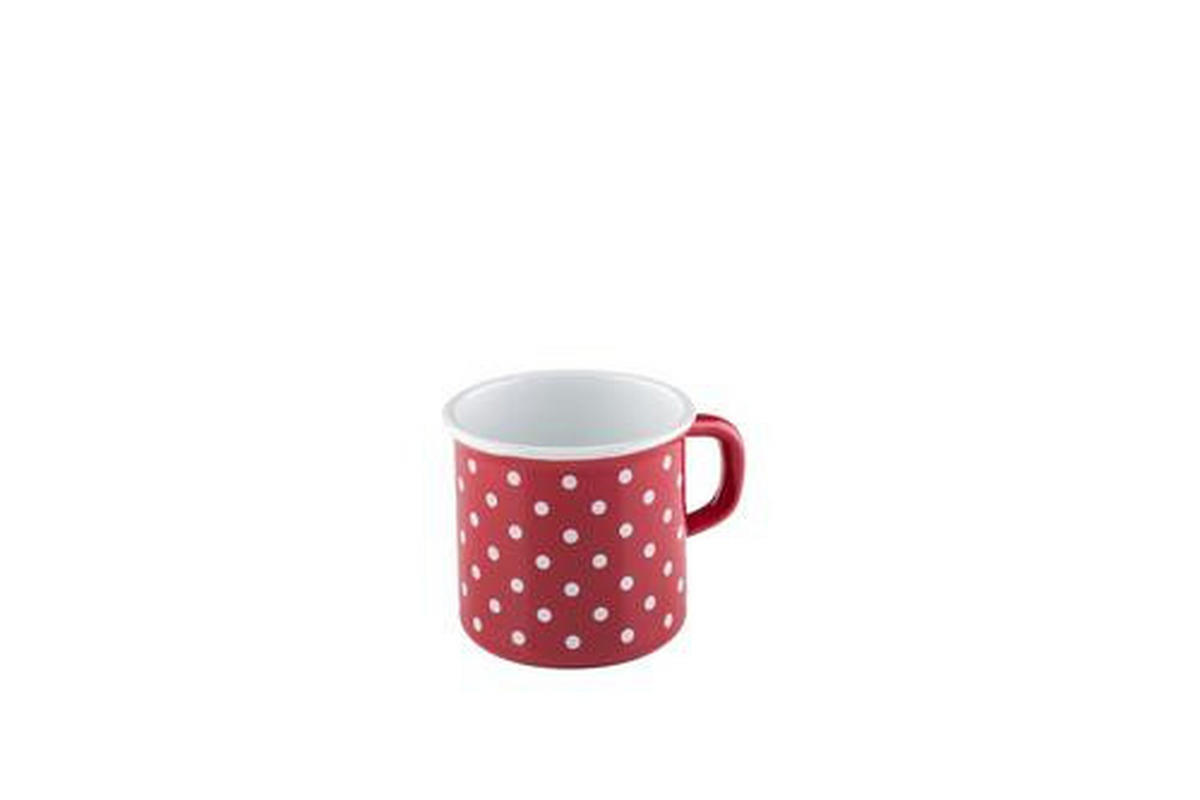 LONAC ZA MLIJEKO  0.375 l  Pünktchen Rot  - bijela/crvena, Lifestyle, metal (8cm) - Riess