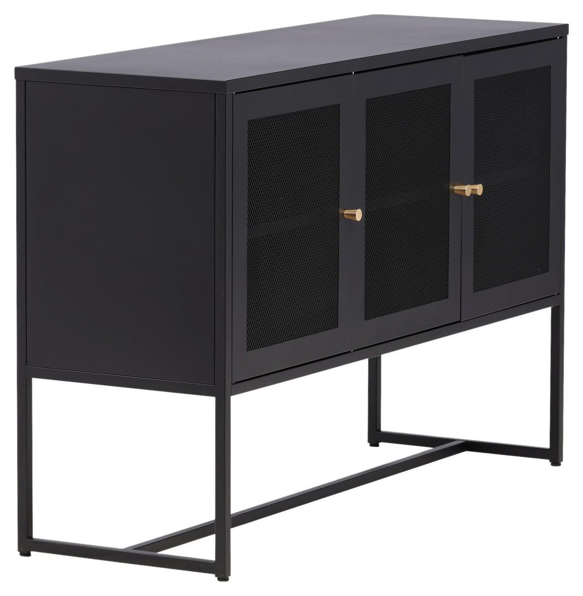SIDEBOARD 120/80/40 cm  - svart, Design, metall (120/80/40cm) - Livetastic