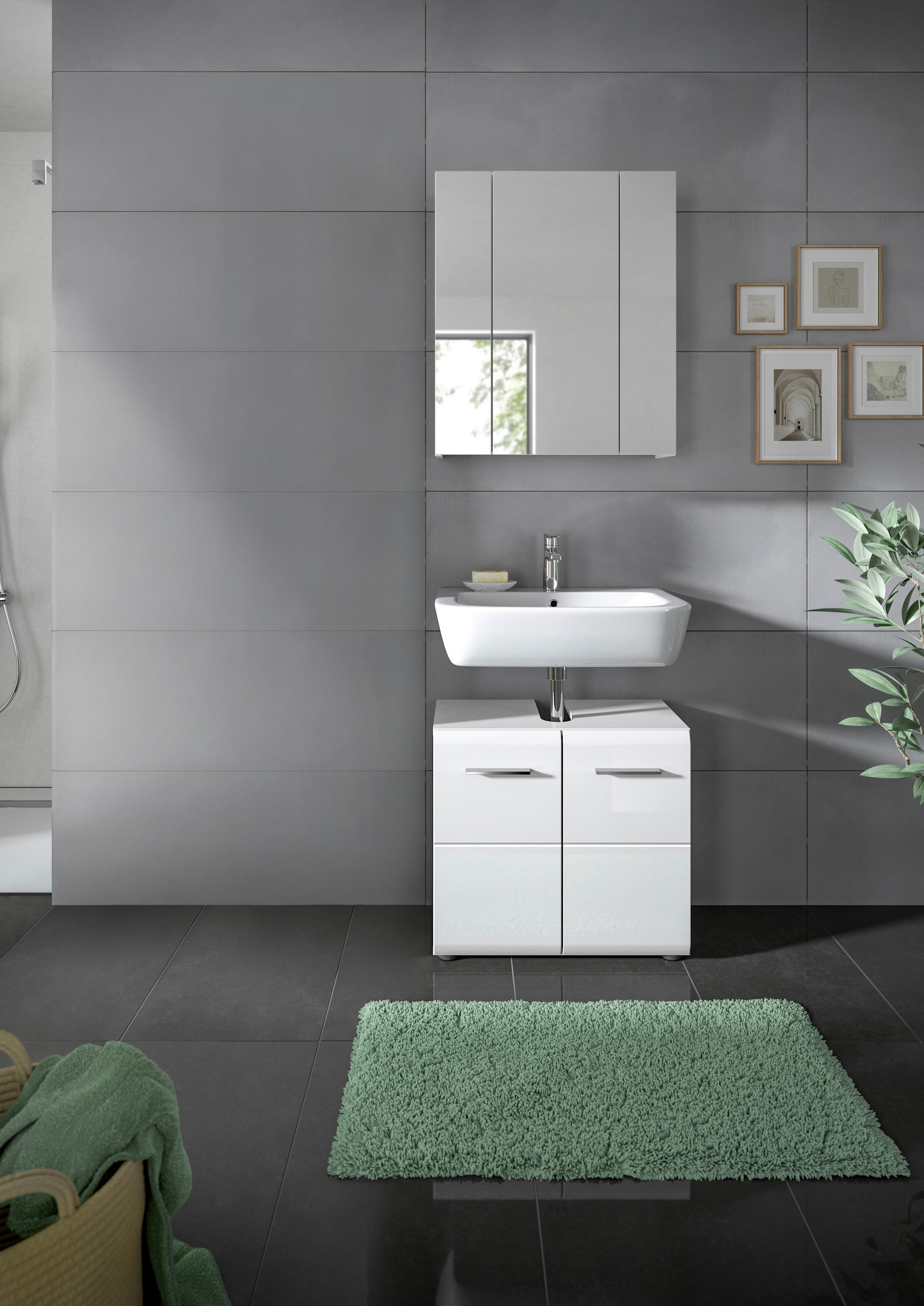 MID.YOU KOUPELNA vysoce lesklá bílá