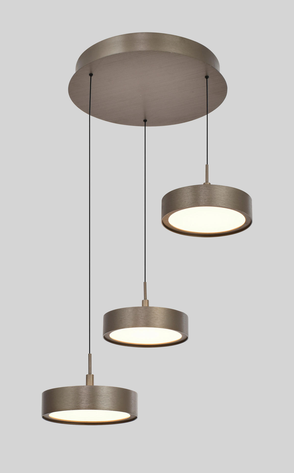 LED-HÄNGELEUCHTE Valensole 42,5/150/42,5 cm  - Bronzefarben, Design, Metall (42,5/150/42,5cm)