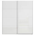 SCHWEBETÜRENSCHRANK 201/236/68 cm 2-türig Weiß  - Alufarben/Weiß, Basics, Glas/Holzwerkstoff (201/236/68cm) - Novel