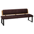 SITZBANK 200/85/60 cm in Braun - Schwarz/Braun, MODERN, Holz/Textil (200/85/60cm) - Venda