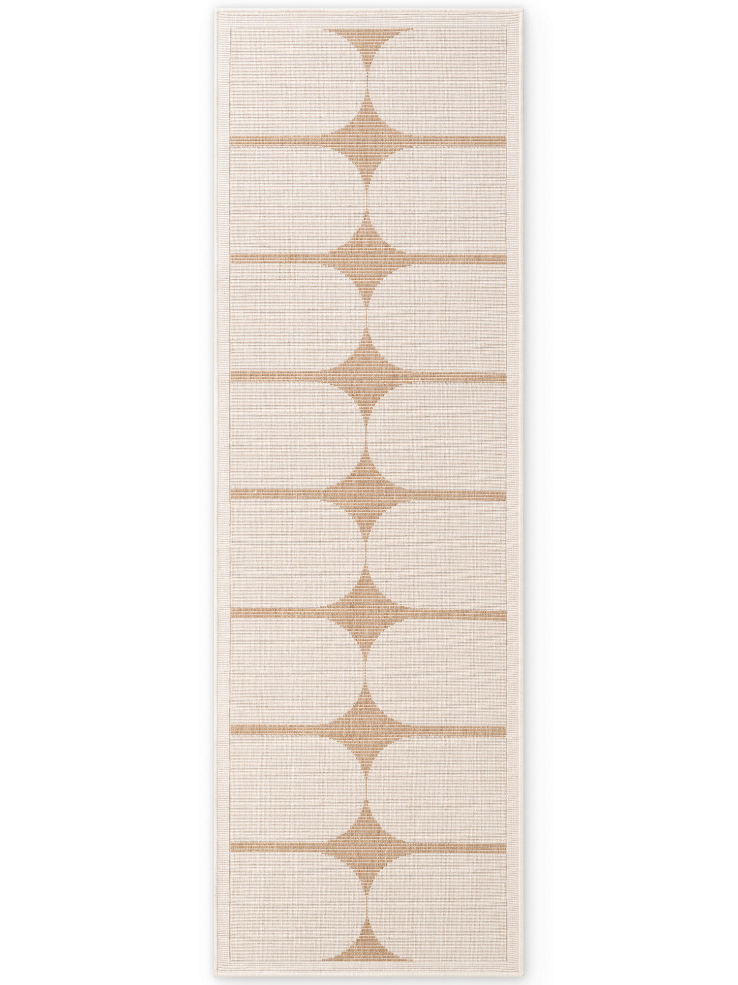 LÄUFER 80/250 cm Duet  - Sandfarben/Weiß, Design, Kunststoff (80/250cm)