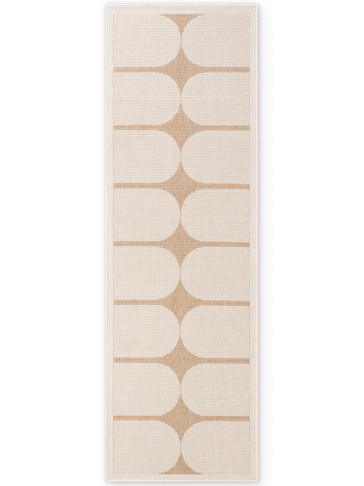 LÄUFER 80/250 cm Duet  - Sandfarben/Weiß, Design, Kunststoff (80/250cm)