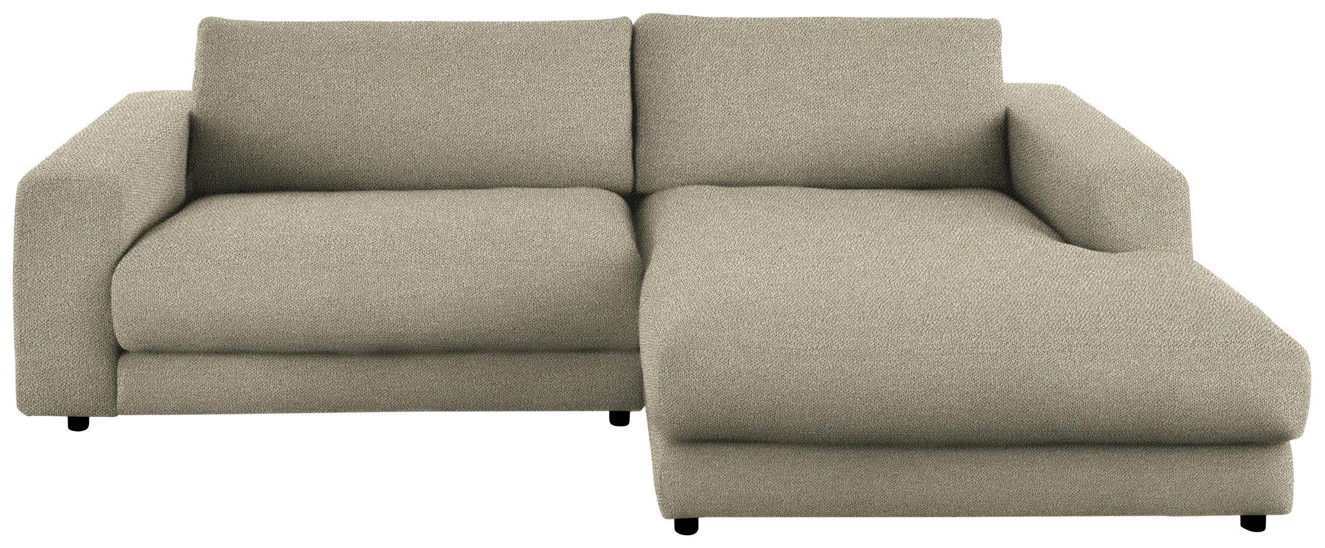 ECKSOFA in Flachgewebe Hellgrün  - Schwarz/Hellgrün, Design, Kunststoff/Textil (270/190cm) - Lomoco