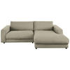 ECKSOFA in Flachgewebe Hellgrün  - Schwarz/Hellgrün, Design, Kunststoff/Textil (270/190cm) - Lomoco
