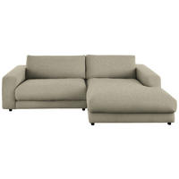ECKSOFA in Flachgewebe Hellgrün  - Schwarz/Hellgrün, Design, Kunststoff/Textil (270/190cm) - Lomoco