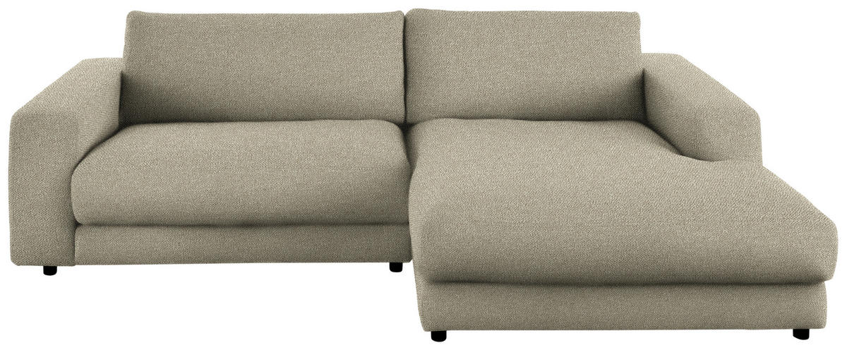ECKSOFA in Flachgewebe Hellgrün  - Schwarz/Hellgrün, Design, Kunststoff/Textil (270/190cm) - Lomoco