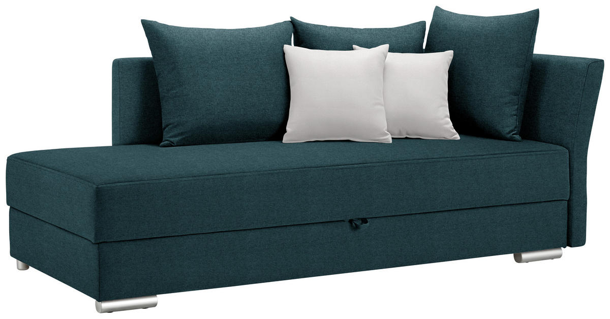 HEVERŐ textil türkiz  - krómszínű/türkiz, Design, műanyag/textil (220/93/100cm) - Xora