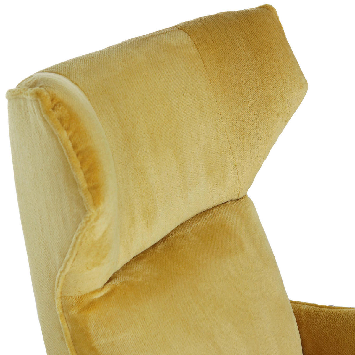OHRENSESSEL in Plüsch Gelb  - Gelb/Schwarz, Konventionell, Textil/Metall (83/110/92cm) - MID.YOU