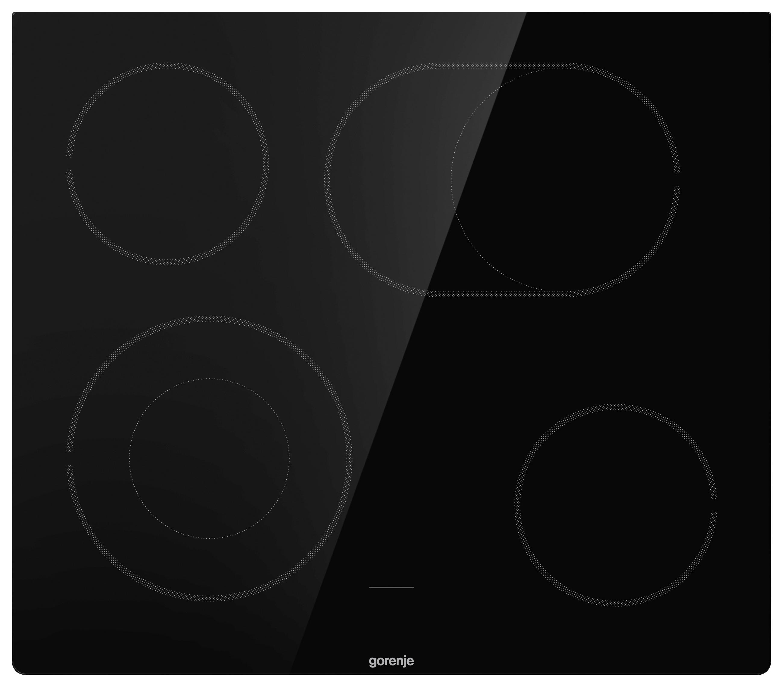 KOCHFELD - Schwarz, Basics, Glas (59,5/5,4/52cm) - Gorenje