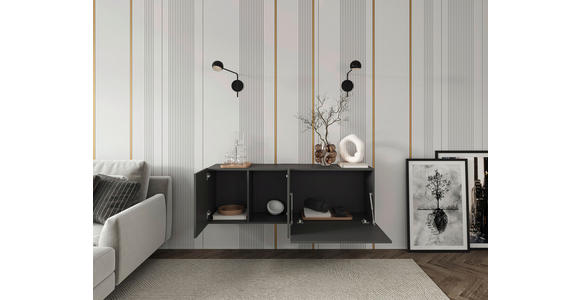 LOWBOARD  in 150/50/42 cm  - Anthrazit, Design, Holzwerkstoff (150/50/42cm) - Hom`in