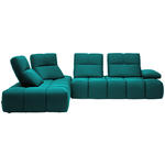 ECKSOFA in Struktur Türkis  233/313 cm  - Türkis/Schwarz, Design, Kunststoff/Textil (233/313cm) - Emilio Belluti