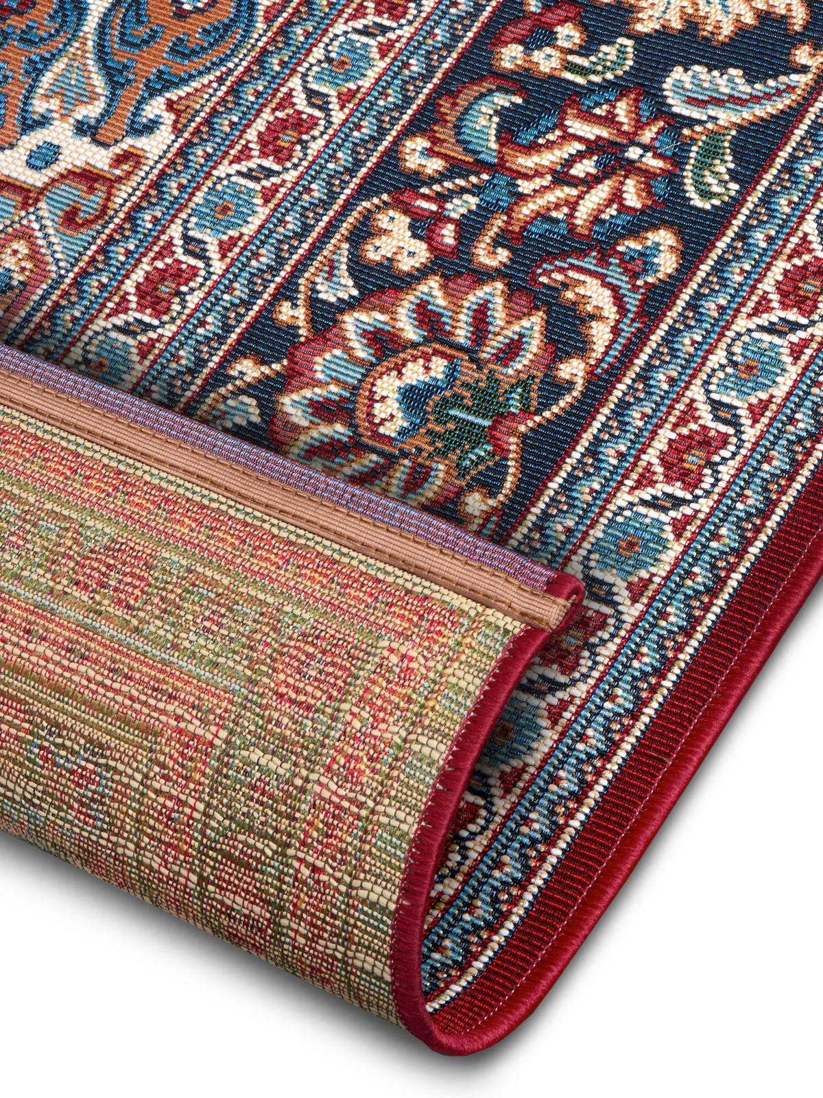 OUTDOORTEPPICH 120/180 cm Flair Blau, Rot  - Blau/Rot, Design, Kunststoff (120/180cm)