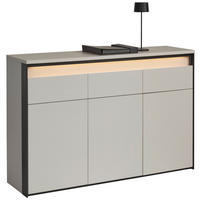 SIDEBOARD  130/88/38 cm 3 Schublade(n)  - Beige/Schwarz, KONVENTIONELL, Holzwerkstoff (130/88/38cm) - Voleo