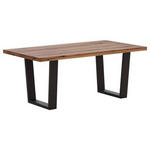 ESSTISCH Eiche rechteckig Anthrazit, Eichefarben  - Eichefarben/Anthrazit, Design, Holz/Metall (220/100/76cm) - Waldwelt