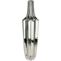 VASE  - Silberfarben, Basics, Keramik (9/37cm)