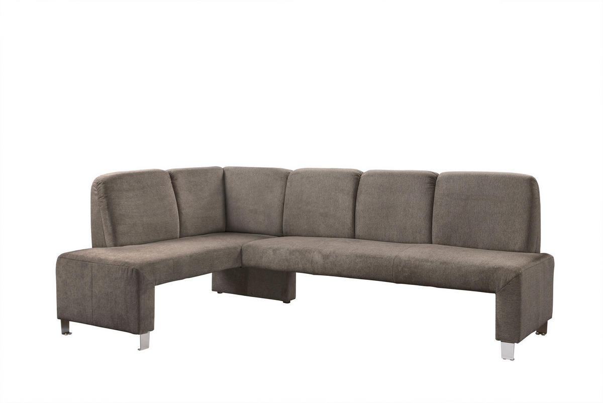 KLUPA KUTNA  smeđa  drvo, tekstil, drvni materijal      - srebrne boje/smeđa, Moderno, drvni materijal/drvo (243/158cm) - Livetastic