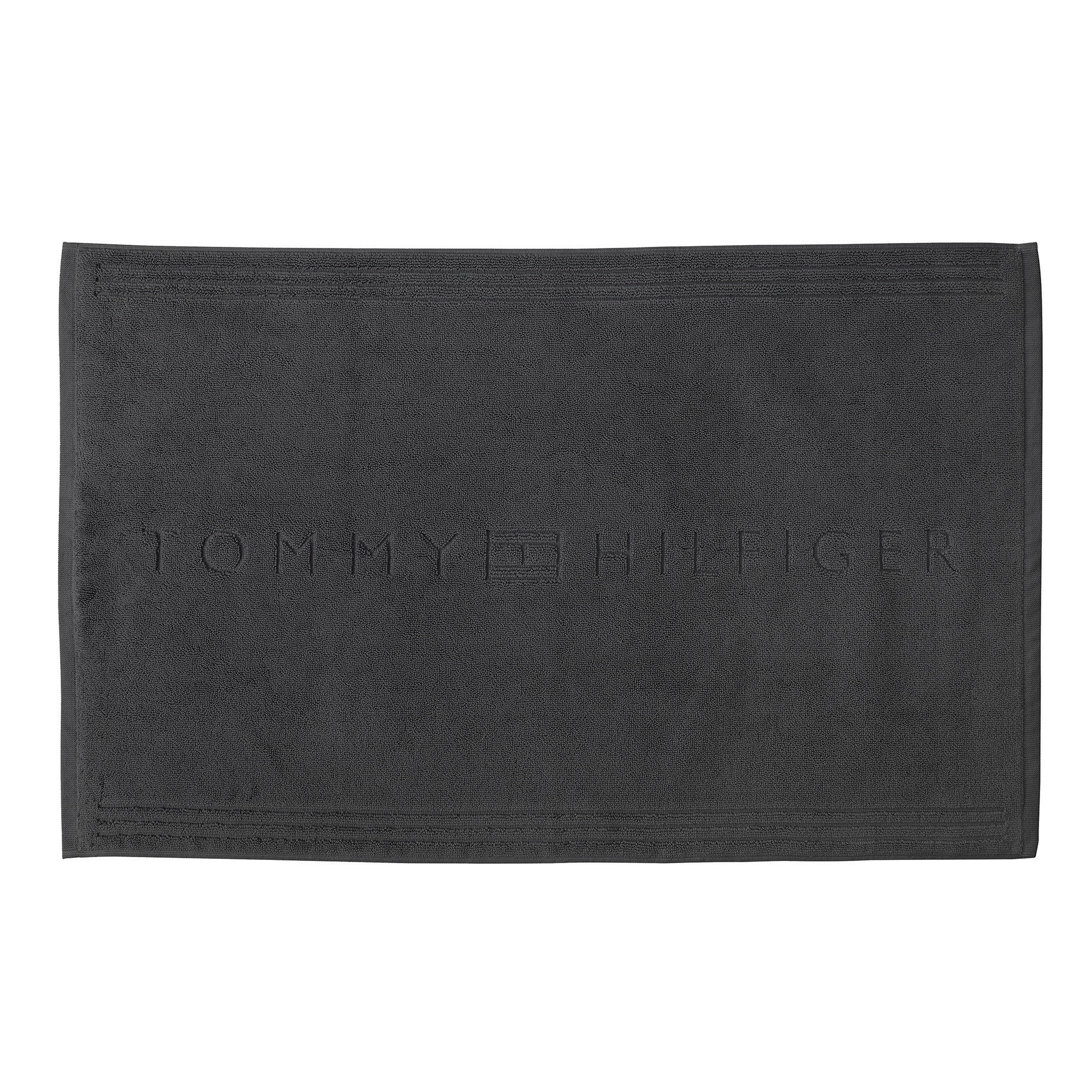 BADEMATTE  Plain 50/80 cm  - Dunkelgrau, Basics, Textil (50/80cm) - Tommy Hilfiger