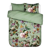 WENDEBETTWÄSCHE FLEUR Satin 200/200 cm  - Salbeigrün, KONVENTIONELL, Textil (200/200cm) - Essenza