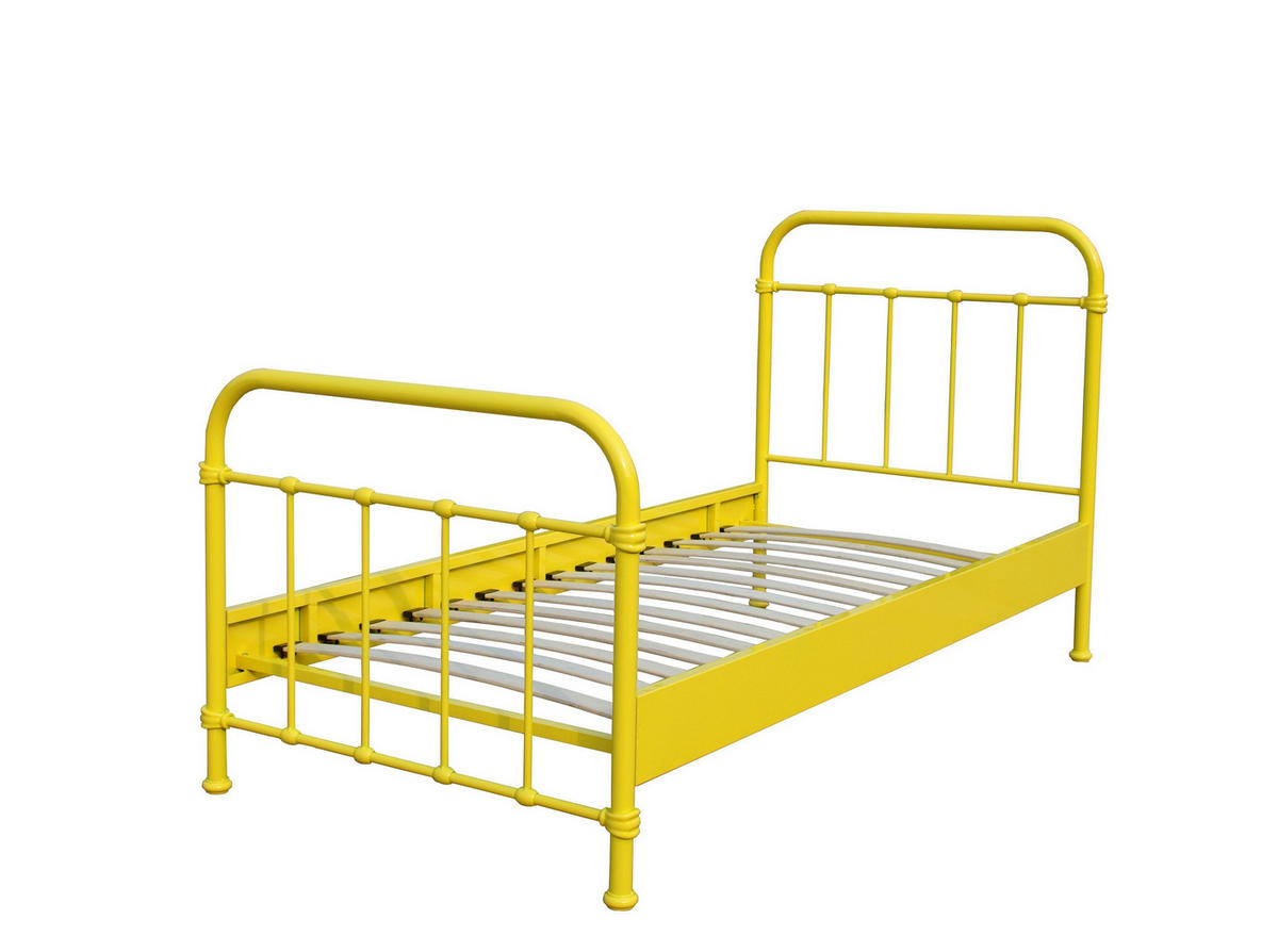 KINDER-/JUNIORBETT 90/200 cm  in Gelb  - Gelb, ROMANTIK / LANDHAUS, Holzwerkstoff/Metall (90/200cm) - MID.YOU