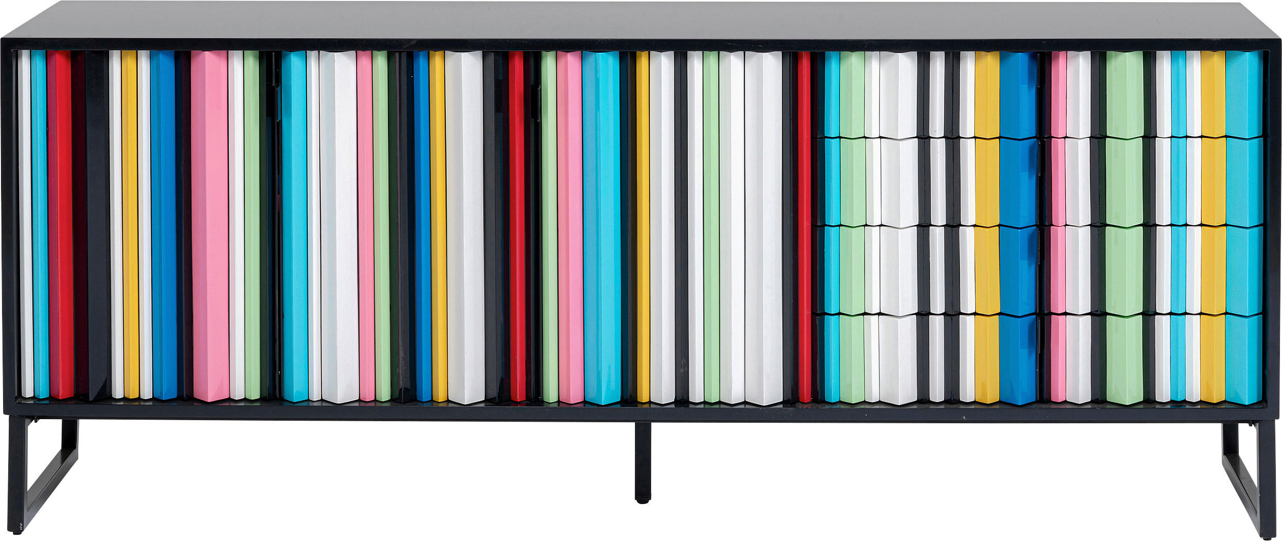 SIDEBOARD  in 186/74/40 cm  - Multicolor/Schwarz, Holz/Holzwerkstoff (186/74/40cm) - Kare-Design