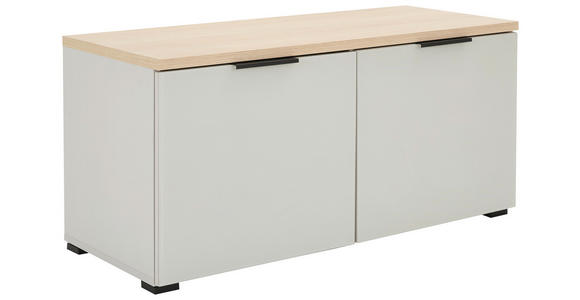 GARDEROBE 5-teilig in 200/197/40 cm - Kaschmir/Eichefarben, Design, Glas/Holzwerkstoff (200/197/40cm) - Voleo